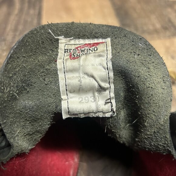 Red Wing 2930 Black Plain Toe Ice Cutter Lace Up Work Boots Mens 8 D - Picture 4 of 12